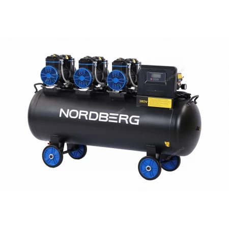 Компрессор безмасляный 380 В, ресивер 160 л, 750 л/мин Nordberg NCEO160/750