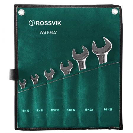 WST0827 Набор ключей рожковых ROSSVIK 8-27мм, 6шт ROSSVIK